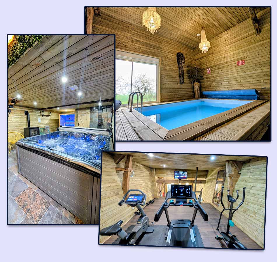 Un magnifique espace bien-être avec piscine, spa Jacuzzi et Sauna pour vous ressourcer.